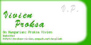 vivien proksa business card